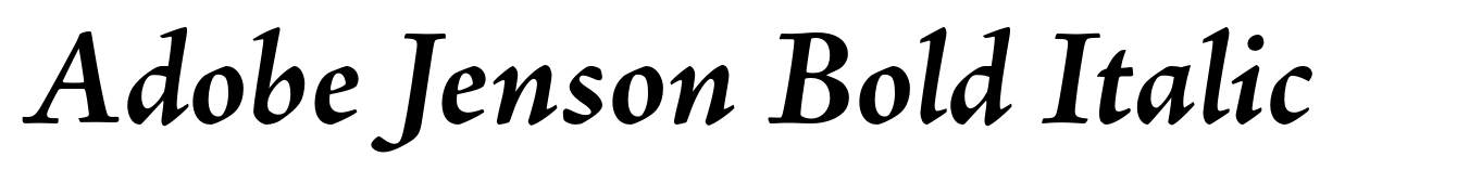 Adobe Jenson Bold Italic